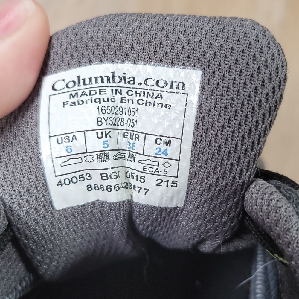 🩵Columbia Gray Waterproof Hiking Shoes Youth 6 - Picture 8 of 10